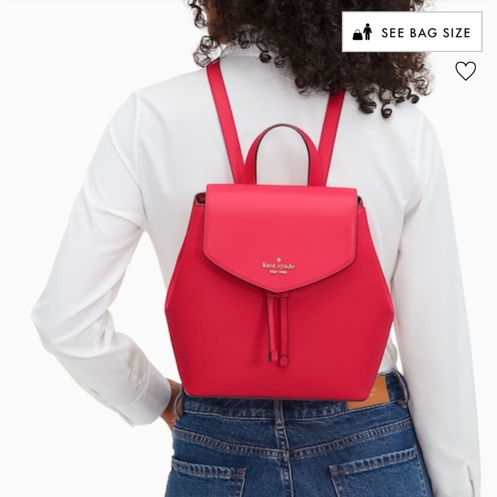 NEW Katespade hotpink Lizzie Medium Flap Backpack - Picture 9 of 9